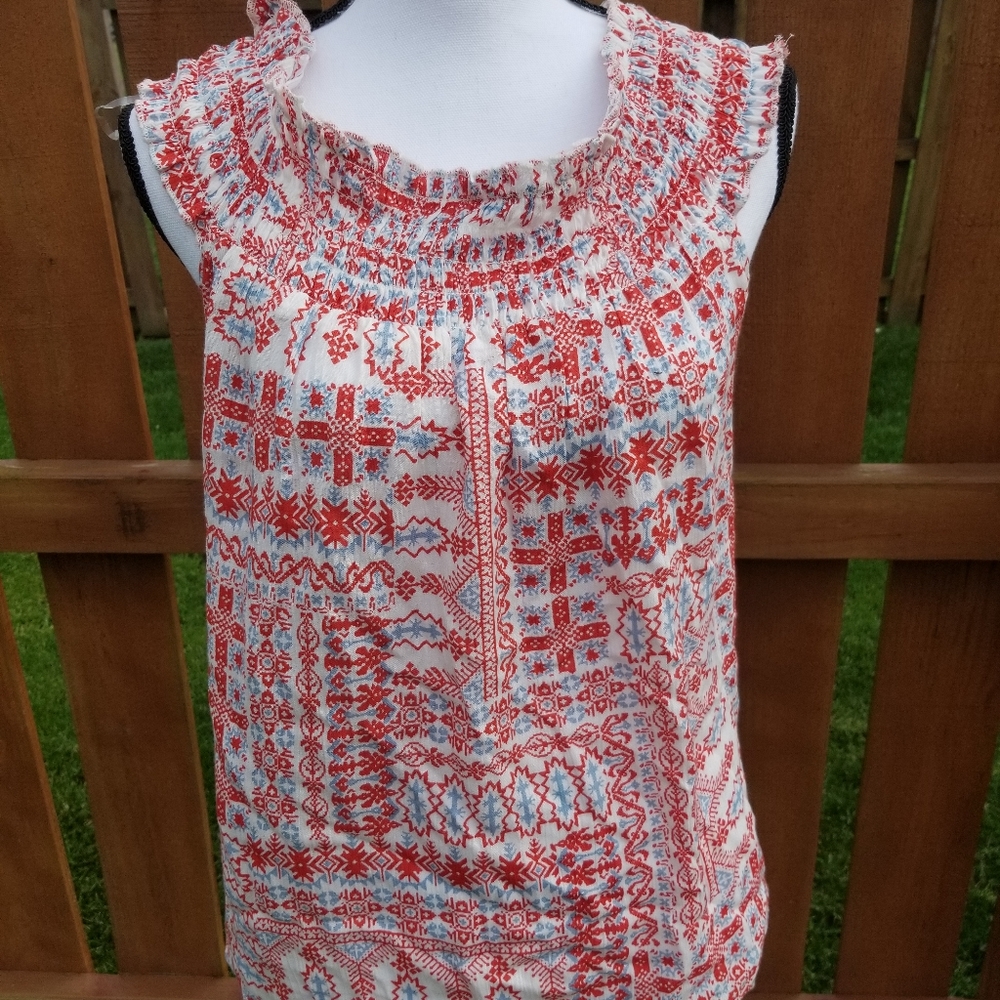 Hippie Laundry- cap sleeve top- Size Large